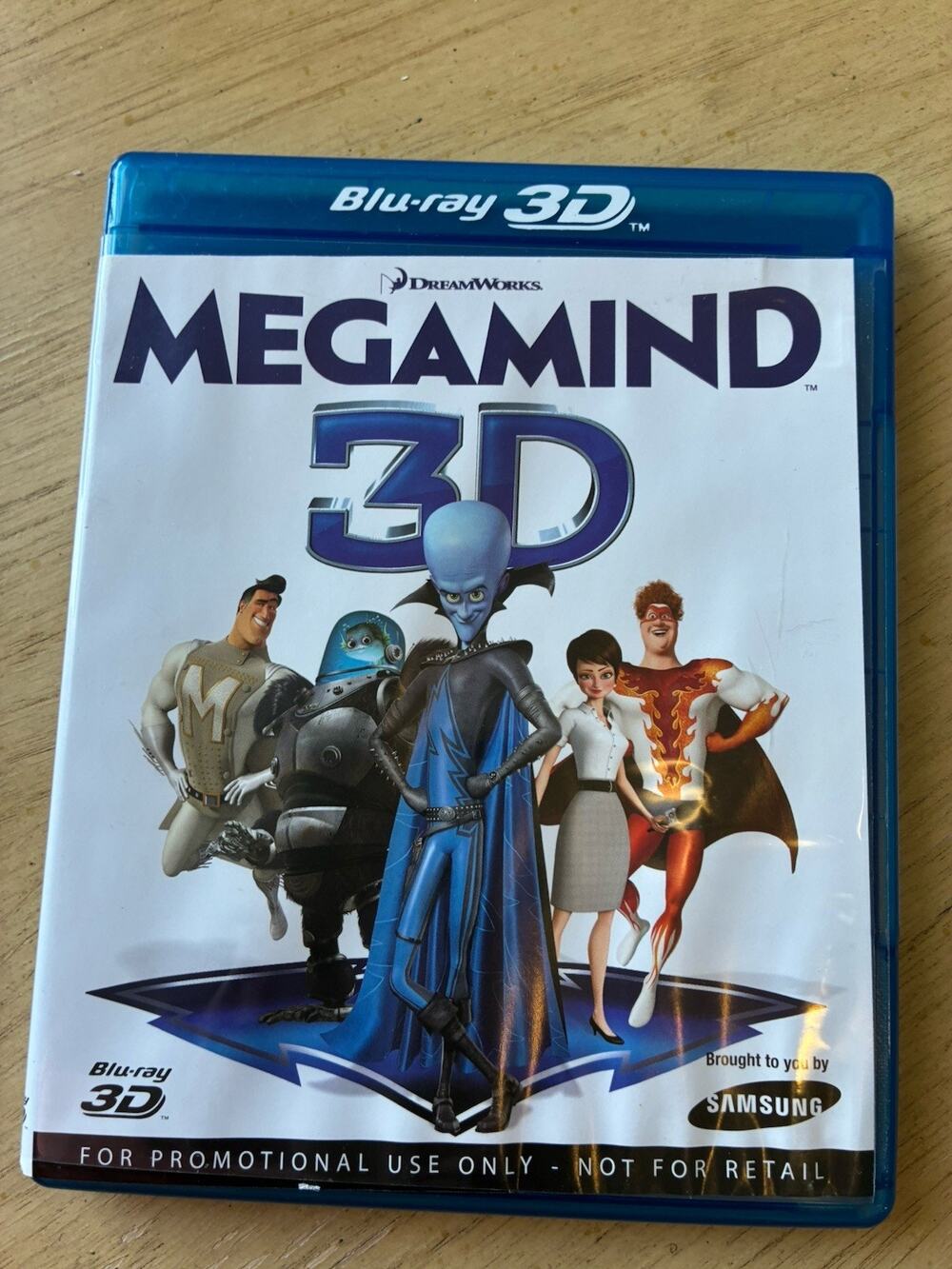 Megamind (3D Blu-ray, 2010) Promotional Use, Movie Will Ferrell Brad Pitt Disney